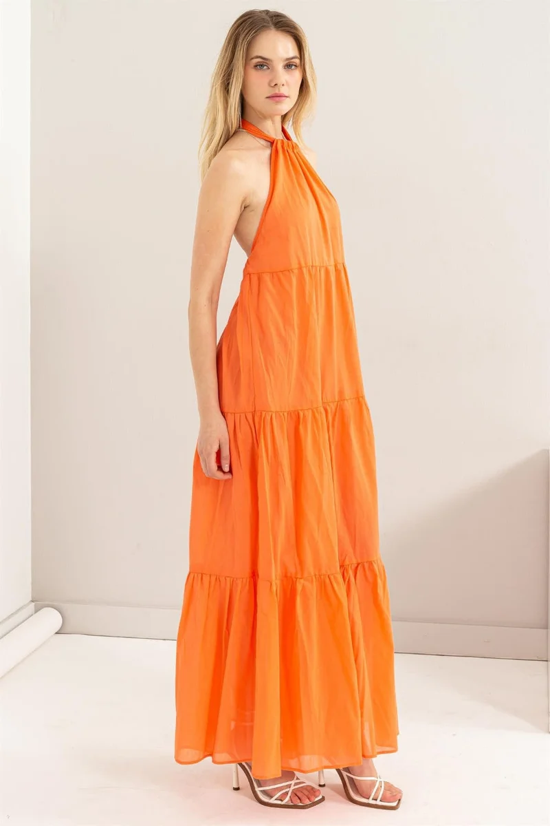HYFVE Halter Neck Cover Up Maxi-jurk