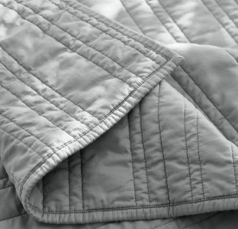 Signature Stripe Quilt Set - Shore