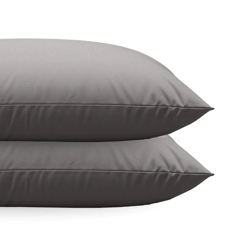 Zelesta Comfort Uni diamond Kissenbezug Set von 2 – Braun-Grau