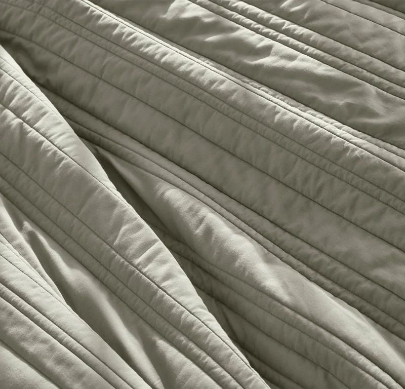 Signature Stripe Quilt Set - Sageleaf