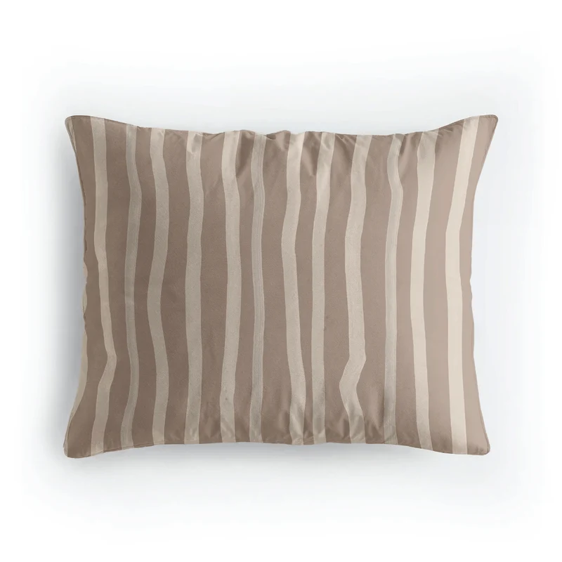 Zelesta Pure Design Baumwolle Kissenbezüge Set von 2 - Brown Stripes