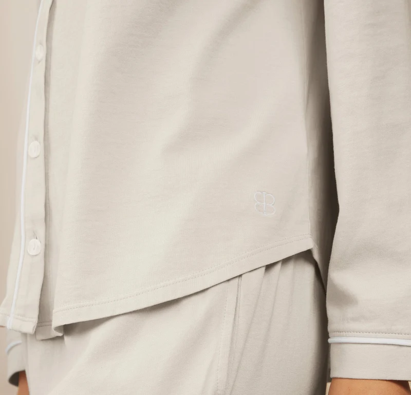 Soft Knit Long Sleeve & Pants Pajama Set - Mist