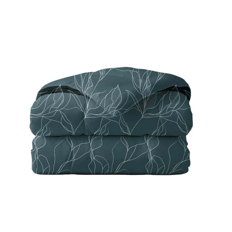 Zelesta Pure Design Baumwolle Bettdecke - White Leaves