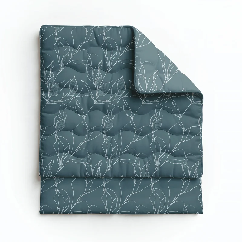 Zelesta Pure Design Baumwolle Bettdecke - White Leaves