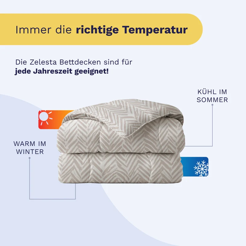 Zelesta Pure Design Baumwolle Bettdecke - Ethnic Cream