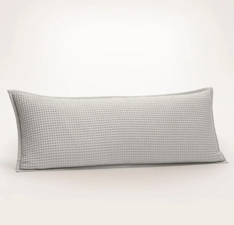 Waffle Pillow Cover - Pewter