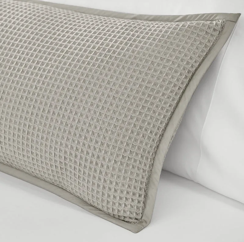 Waffle Pillow Cover - Pewter