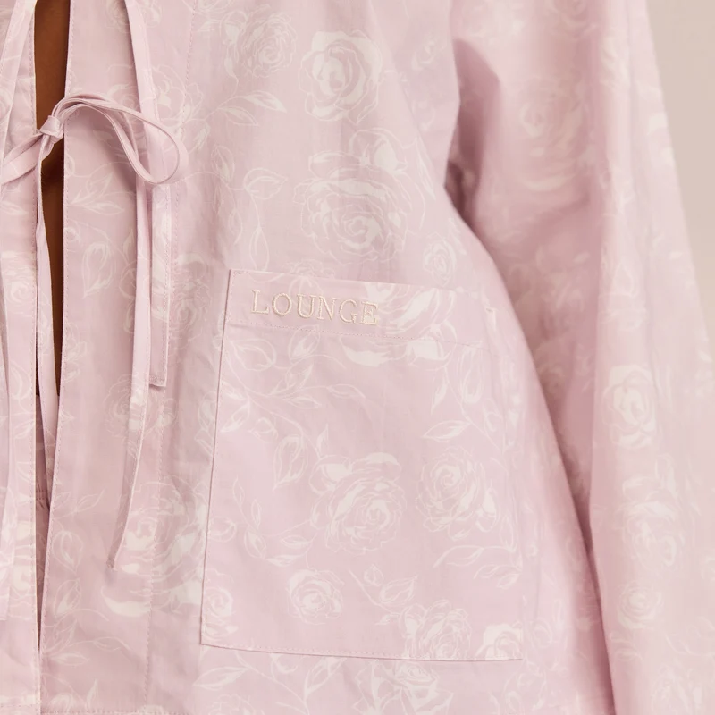 Katoenen Pyjama Shirt - Lila