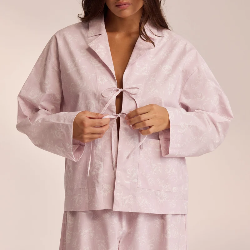 Katoenen Pyjama Shirt - Lila