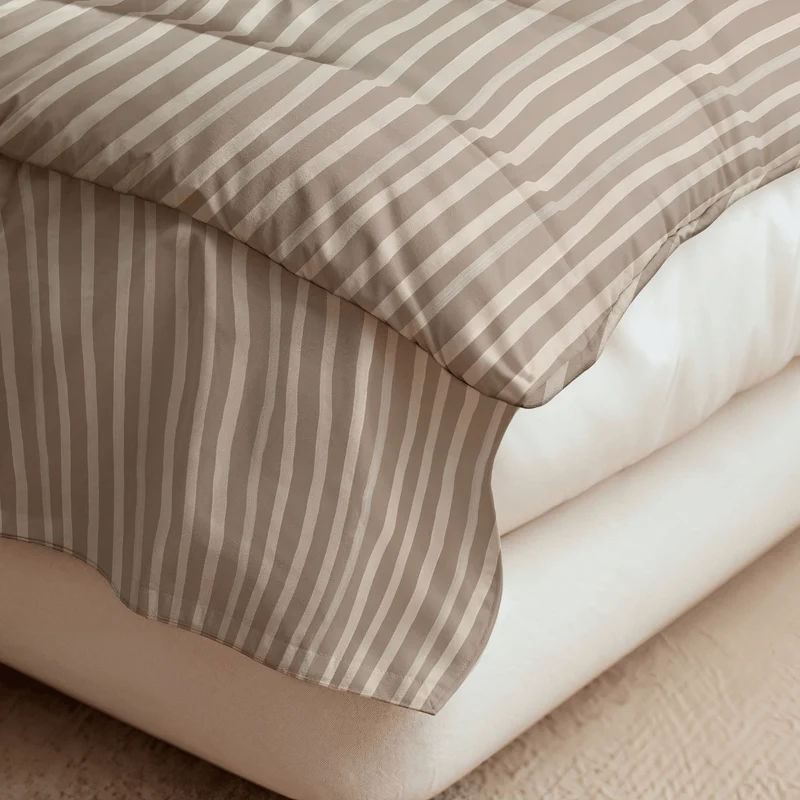 Zelesta Pure Design Baumwolle Bettdecke - Brown Stripes