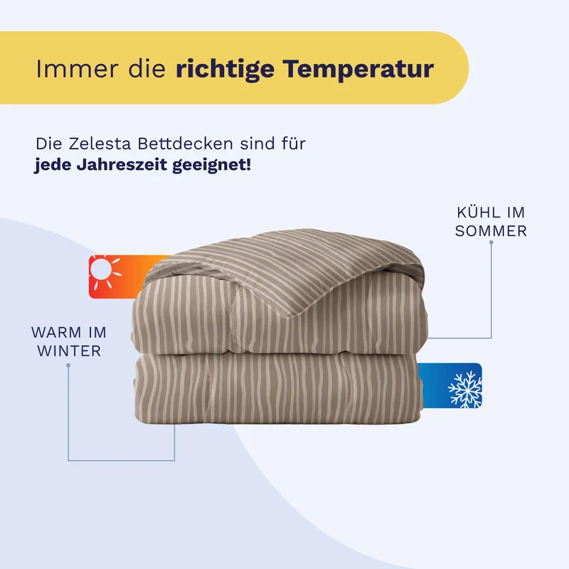 Zelesta Pure Design Baumwolle Bettdecke - Brown Stripes