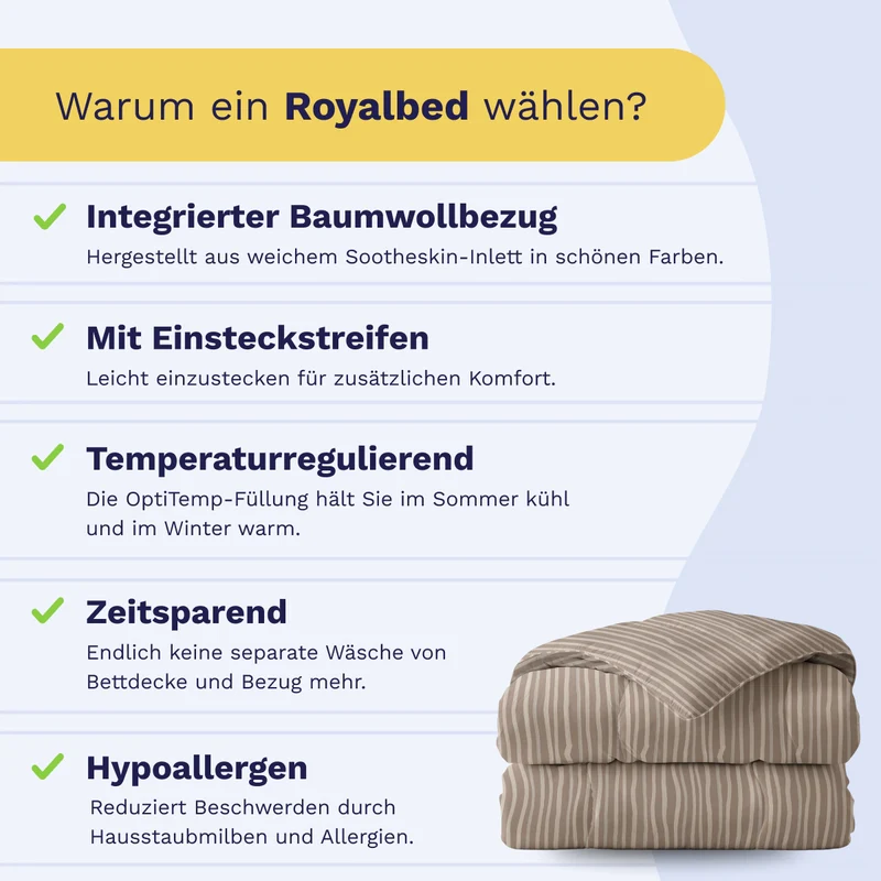 Zelesta Pure Design Baumwolle Bettdecke - Brown Stripes