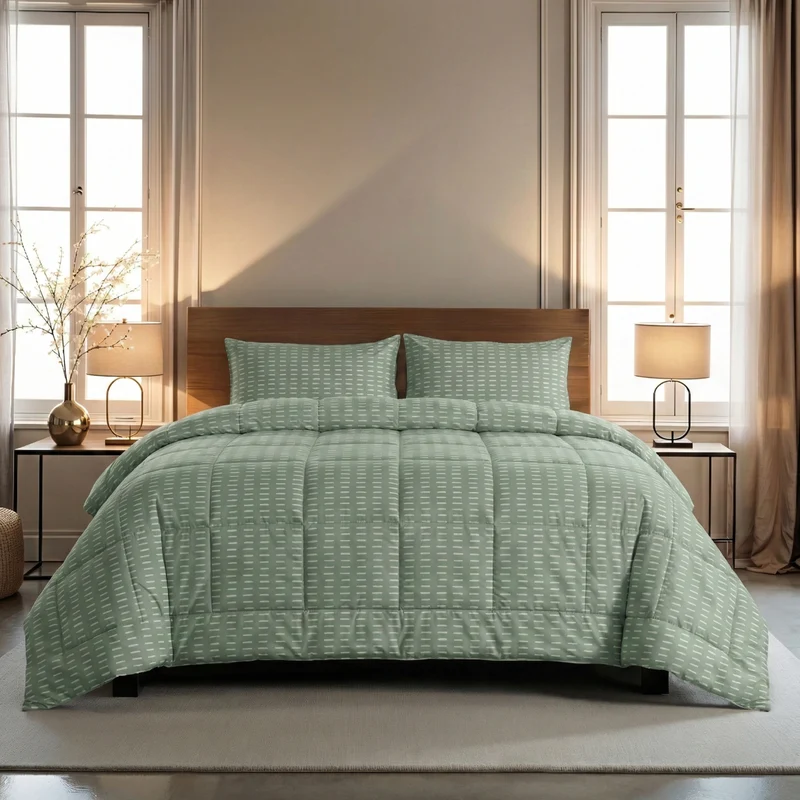 Zelesta Wonderbed 4-Jahreszeiten Double - Olive Stitches
