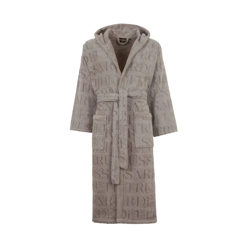 Accappatoio con Cappuccio in Spugna Overlogo Trussardi Moderno