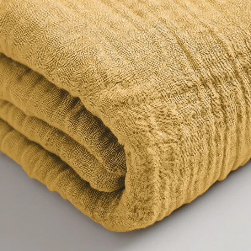 Musselin Spannbettlaken - Ochre-Yellow
