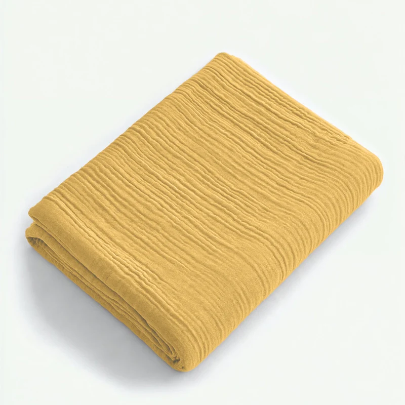 Musselin Spannbettlaken - Ochre-Yellow