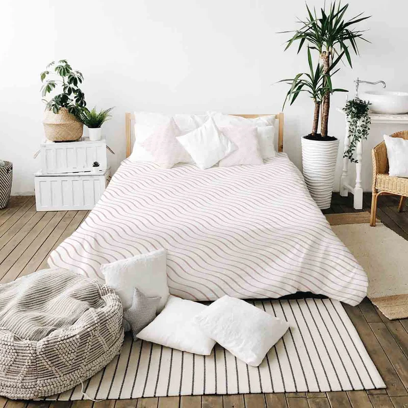 Therapiedecken Bettwäschen Set rosa Wellen