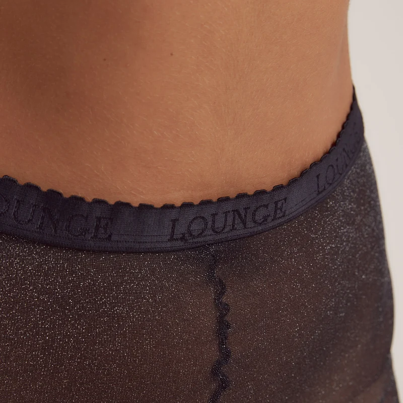 Sparkle Lurex Panty (40 Denier) - Zwart