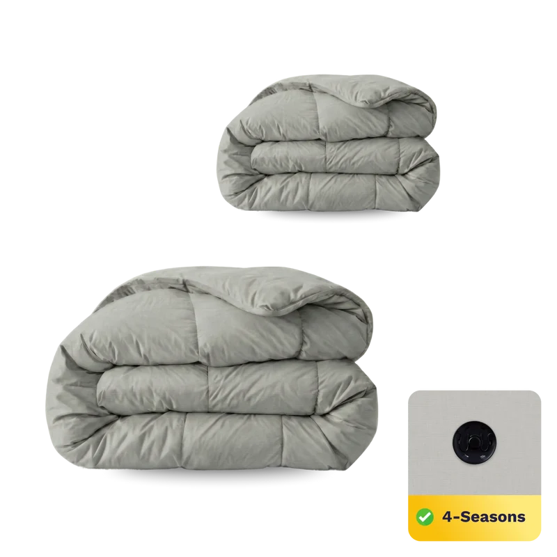 Zelesta Wonderbed 4-Jahreszeiten Double Baumwolle - Morning Grey