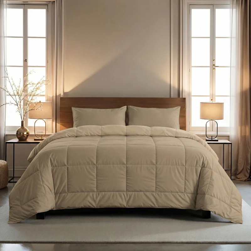 Zelesta Pure Uni Baumwolle Bettdecke - Taupe Blush
