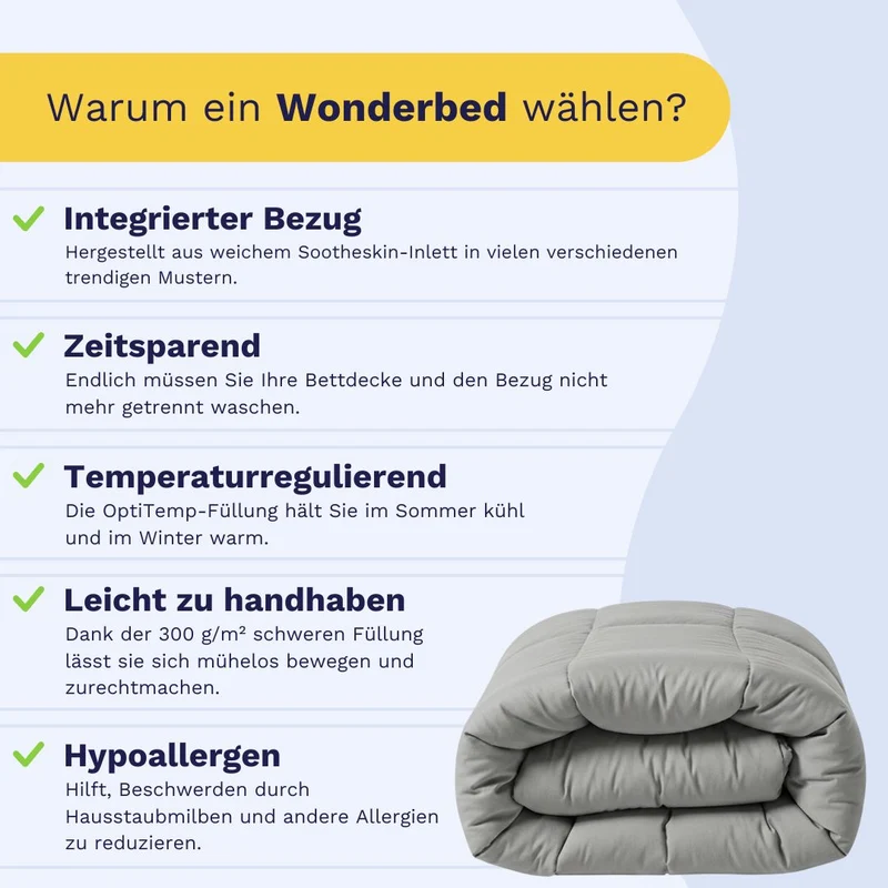 Zelesta Pure Uni Baumwolle Bettdecke - Morning Grey