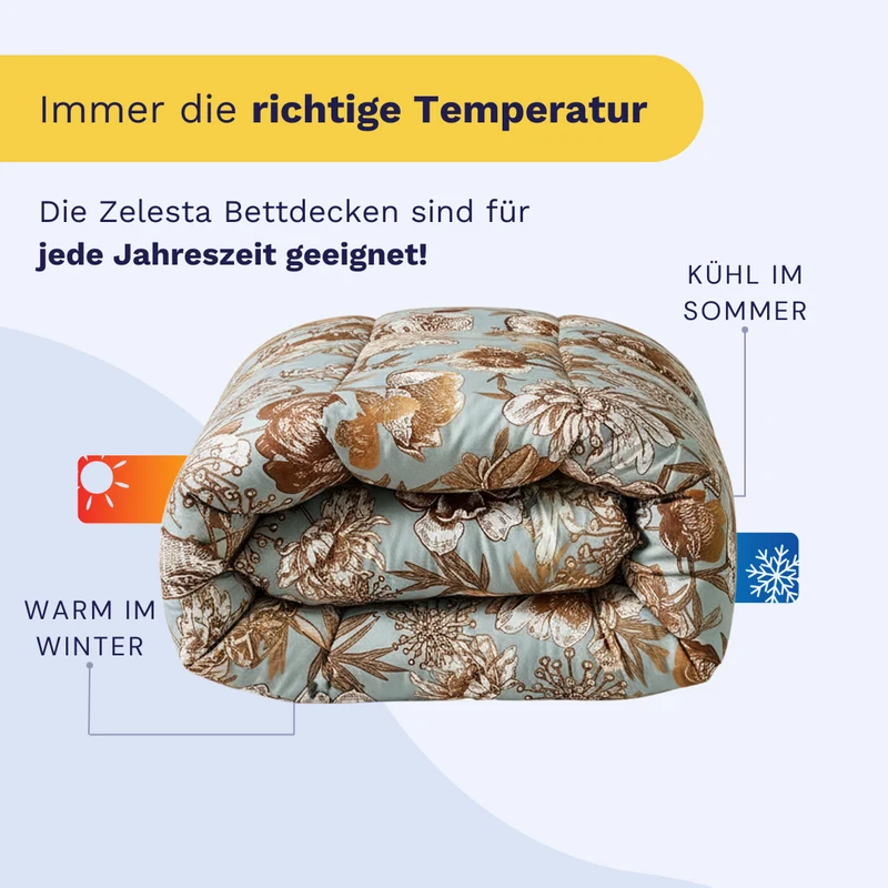 Zelesta Comfort Design Bettdecke - Botanical Chic