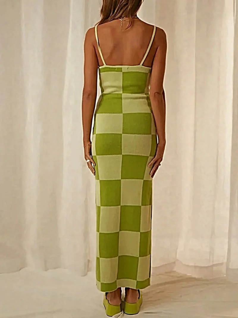 Maxi-trui-jurk met spaghettibandjes - Zeer elastisch, 100% polyester, machinewasbaar
