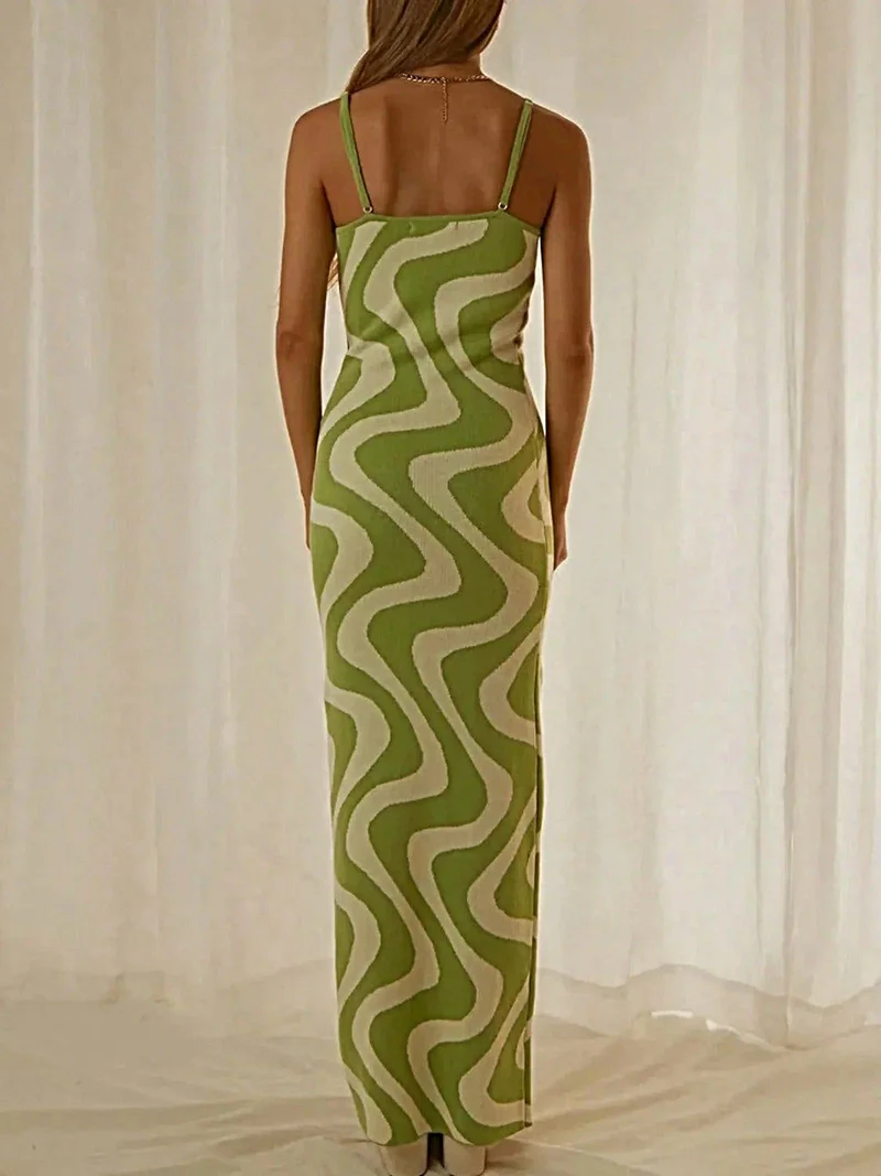 Maxi-trui-jurk met spaghettibandjes - Zeer elastisch, 100% polyester, machinewasbaar