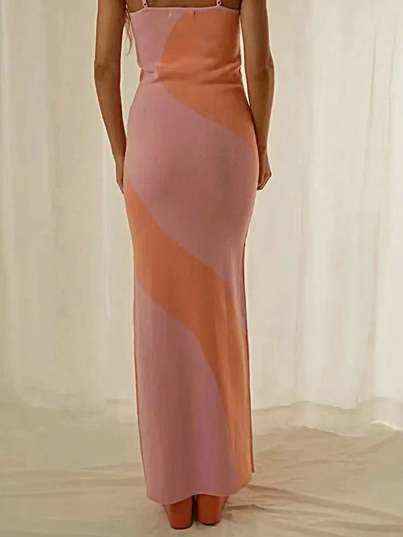Maxi-trui-jurk met spaghettibandjes - Zeer elastisch, 100% polyester, machinewasbaar
