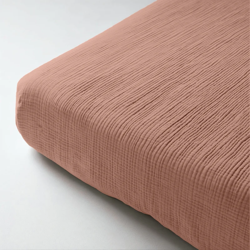 Musselin Spannbettlaken - Dusty-Rose