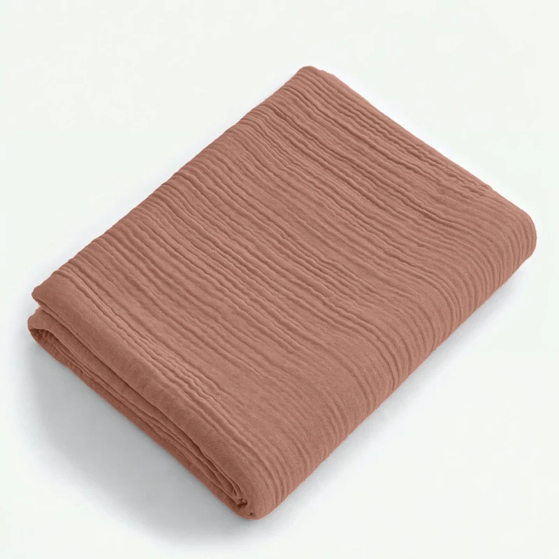 Musselin Spannbettlaken - Dusty-Rose