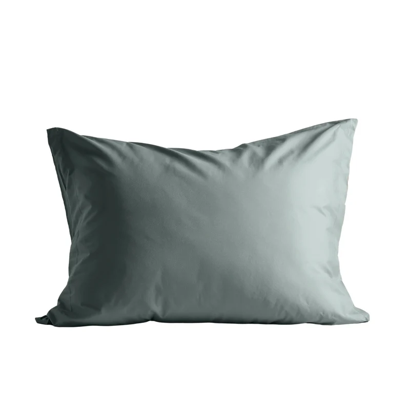 Zelesta Satinbed Baumwolle Kissenbezüge Set von 2 - Grateful Green