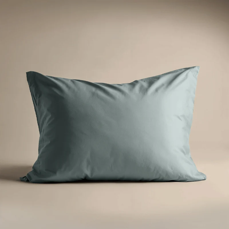 Zelesta Satinbed Baumwolle Kissenbezüge Set von 2 - Grateful Green