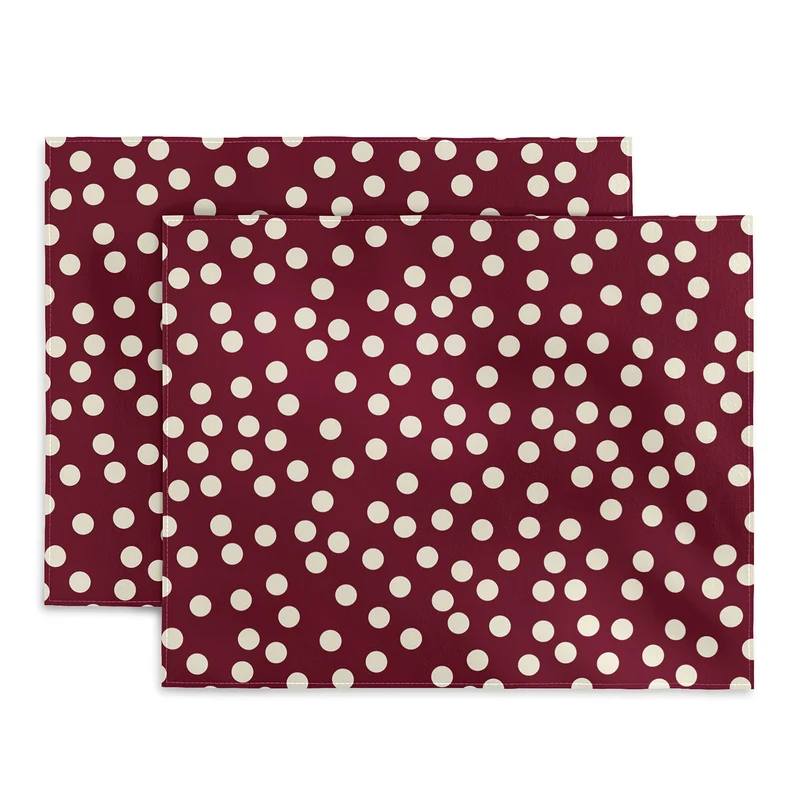 Bordeaux Scatter Dots Placemat