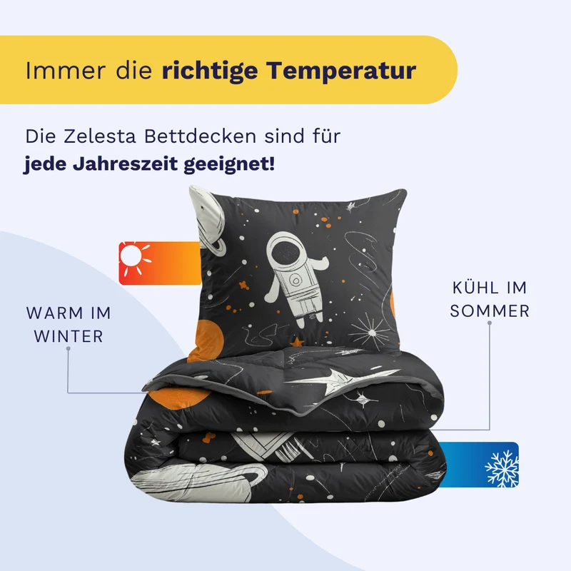 Zelesta Pure Kids Baumwolle Bettdecke - Space Man