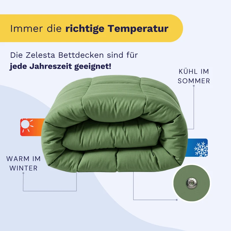 Zelesta Wonderbed 4-Jahreszeiten Double - Timeless Green