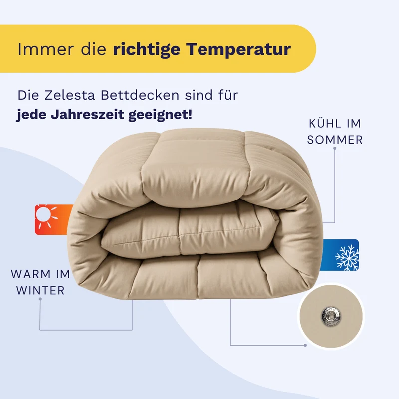 Zelesta Wonderbed 4-Jahreszeiten Double - Warm Sand