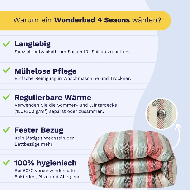Zelesta Wonderbed 4-Jahreszeiten Double - Vintage Vibe