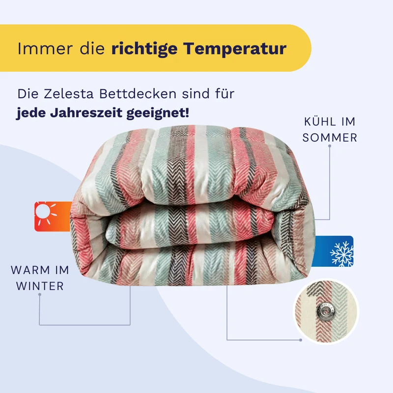 Zelesta Wonderbed 4-Jahreszeiten Double - Vintage Vibe