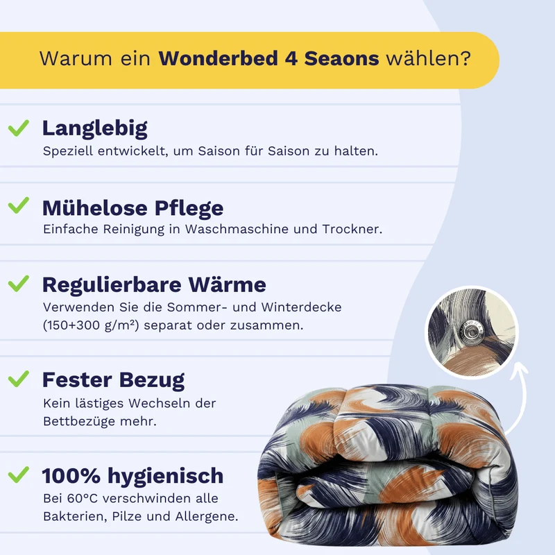 Zelesta Wonderbed 4-Jahreszeiten Double - Urban Brush