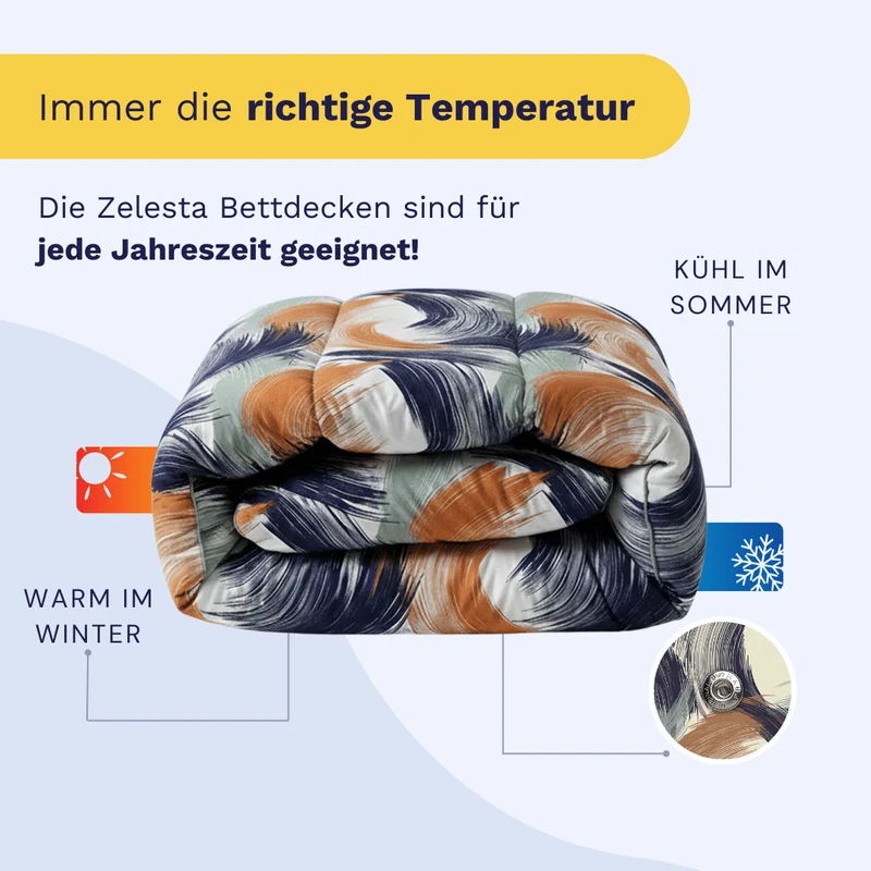 Zelesta Wonderbed 4-Jahreszeiten Double - Urban Brush