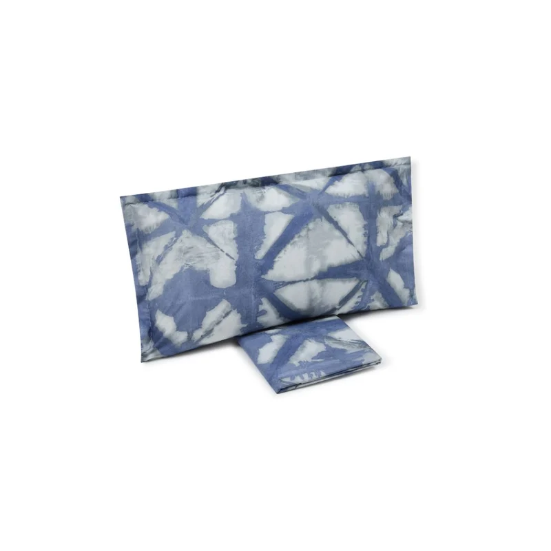 Copripiumino con federe shibori in Percalle Luisiana