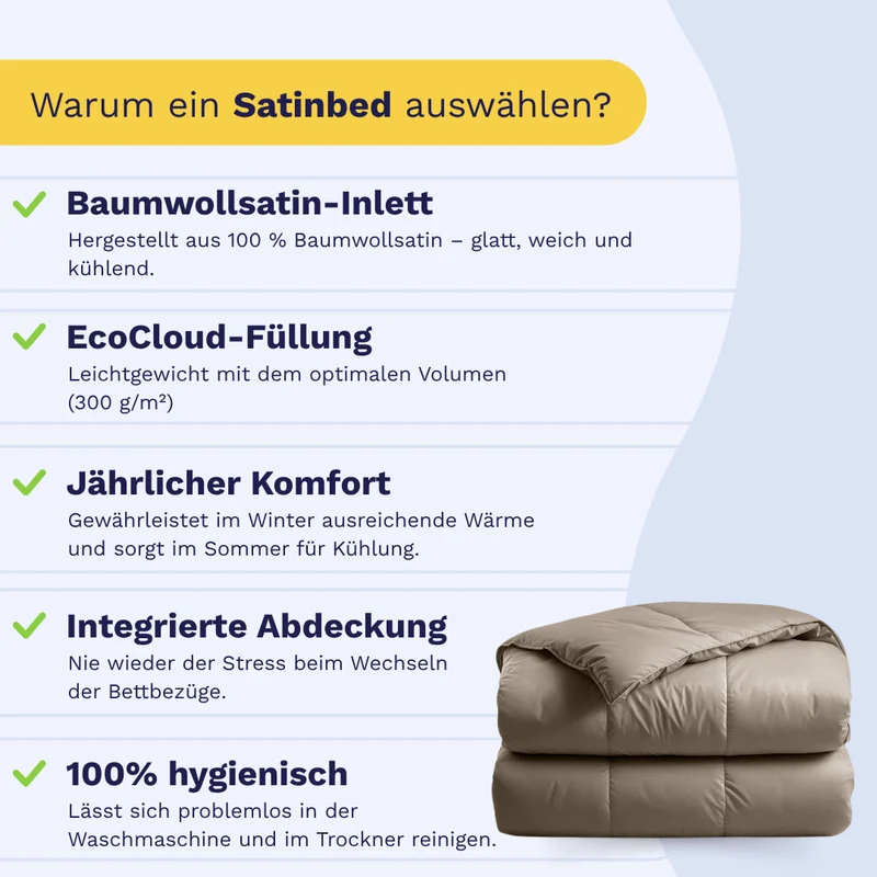 Zelesta Satinbed Baumwolle - Beautiful Brown