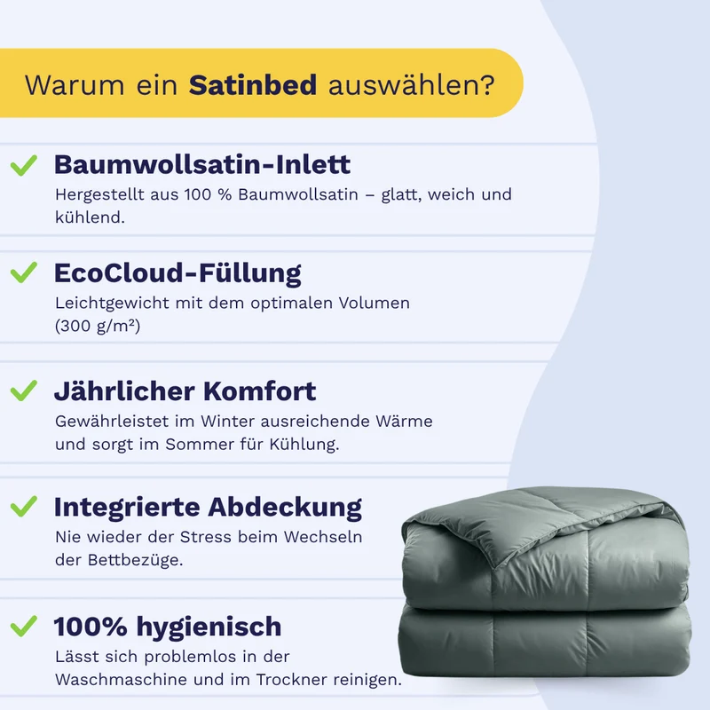 Zelesta Satinbed Baumwolle - Grateful Green