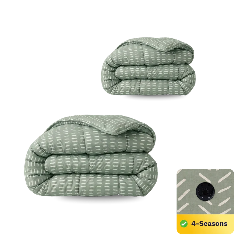 Zelesta Wonderbed 4-Jahreszeiten Double - Olive Stitches