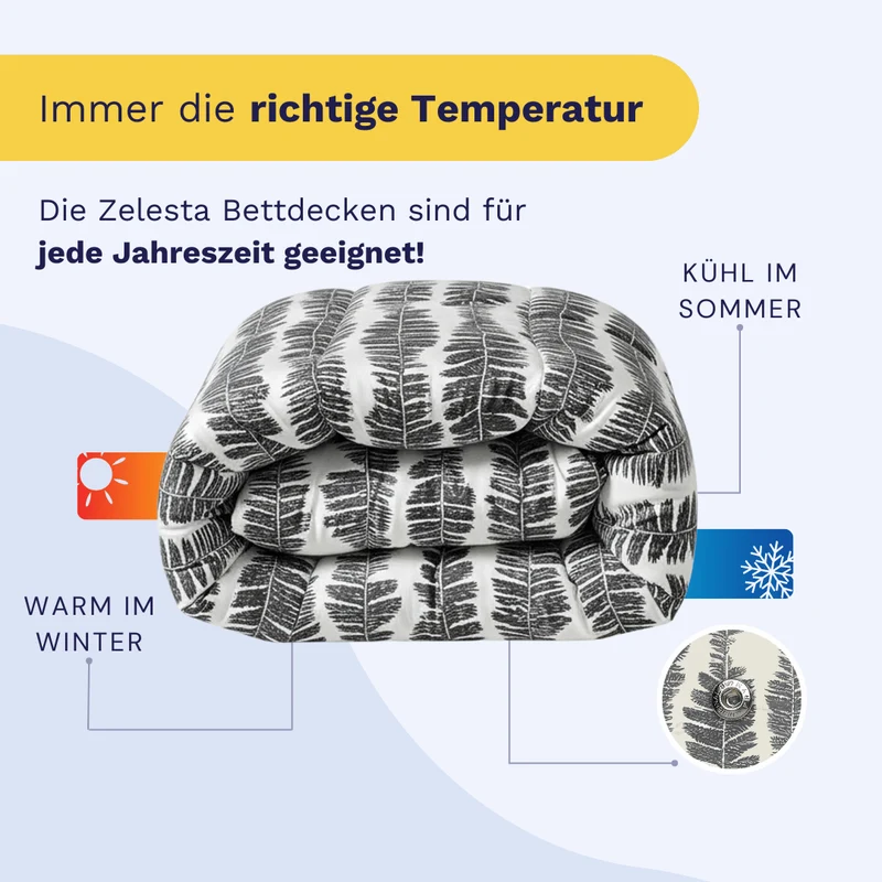 Zelesta Wonderbed 4-Jahreszeiten Double - Savanna Feather