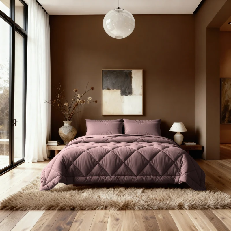 Zelesta Comfort Uni Diamond Bettdecke – Bordeaux