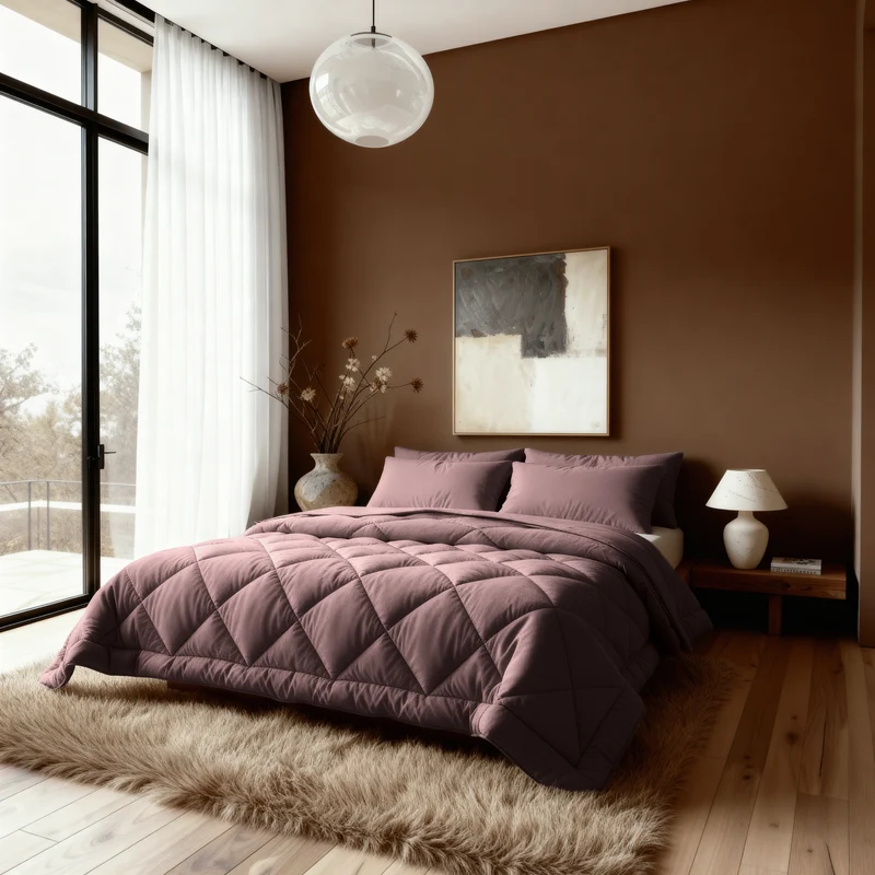 Zelesta Comfort Uni Diamond Bettdecke – Bordeaux