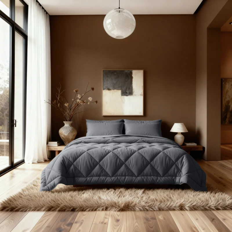 Zelesta Comfort Uni Diamond Bettdecke – Anthrazit