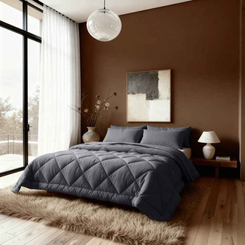 Zelesta Comfort Uni Diamond Bettdecke – Anthrazit